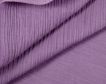 Lilac Gauze Fabric, 100% Cotton Gauze Fabric by the yard, India fabric by yard