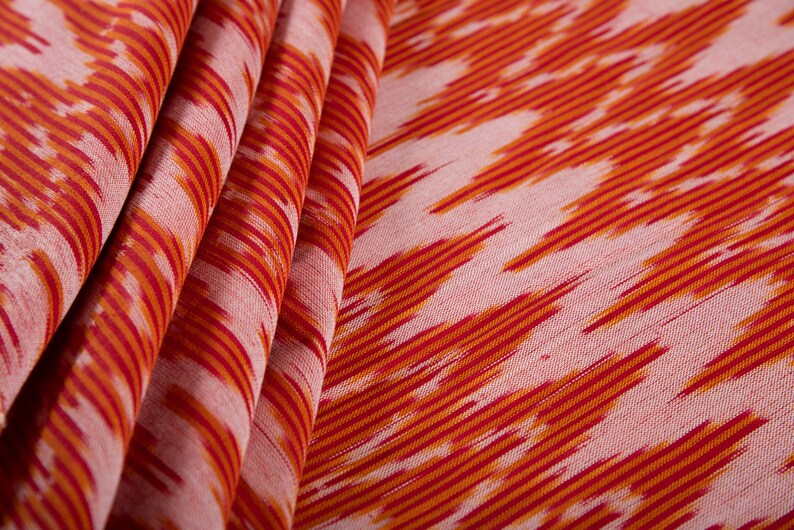 Red /& Orange Ikat Fabric Indian Fabric Sold by Yard IKAT Fashion Cotton Fabric Upholstery Fabric Ikat Fabric Hand loom Fabric