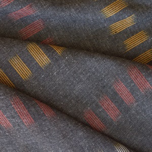 Ikat, Hand Woven, Home Spun, India Fabric, Fabric by the yard, Upholstery Fabric, Grey Ikat, Fabric, IKAT FABRIC