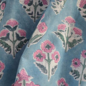 Mughal Print Soft Cotton Block Print Indian 100% Pure Cotton Cloth, Fabric by the yard, Women's Clothing, Hand Block print