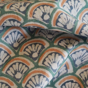 Hand Block Print 100% cotton India Fabric, Fabric by the yard, Floral Print, women's clothing fabric, block printed fabrics