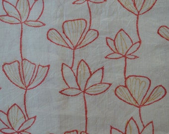 Block Print flower Indian printed cloth, hand Block, Fabric By the Yard, Women's Clothing curtains dresses fabric