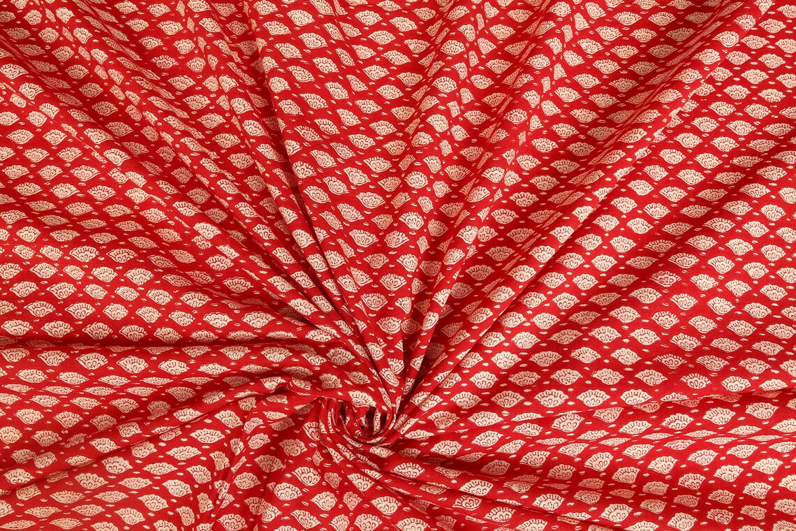 Fabric by yard Block Print Fabric Cotton Fabric India Etsy