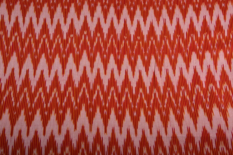 Red /& Orange Ikat Fabric Indian Fabric Sold by Yard IKAT Fashion Cotton Fabric Upholstery Fabric Ikat Fabric Hand loom Fabric