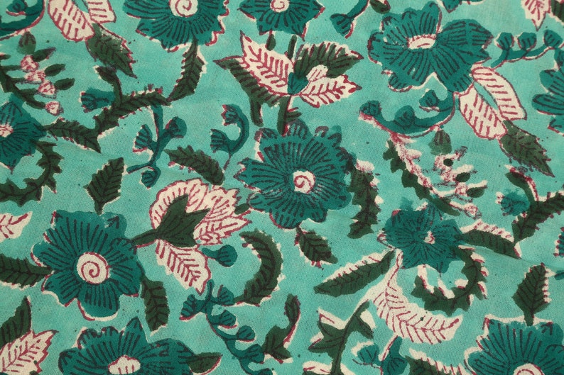 Fabric by Yard Hand Block Print Fabric of India Block Etsy