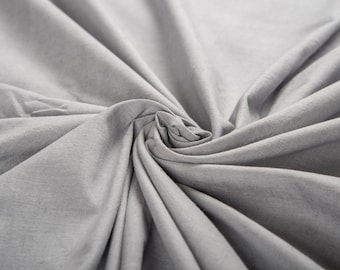 Handloom Grey Cotton Fabric: 100% Natural, Hand Woven India Fabric