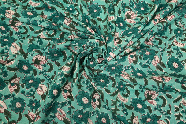 Fabric by Yard Hand Block Print Fabric of India Block Etsy