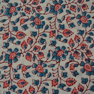 Floral Print, Beautiful Cotton Print, Block Print Fabric, India Fabric, fabric By Yard, Hand Print Fabric, women print fabric