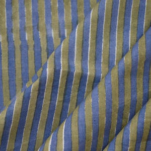 Tessuto stampato a mano a strisce tagliato su misura, tessuto per abbigliamento femminile, tessuto morbido assortito, tessuto per sartoria floreale, tessuto a blocchi indiano