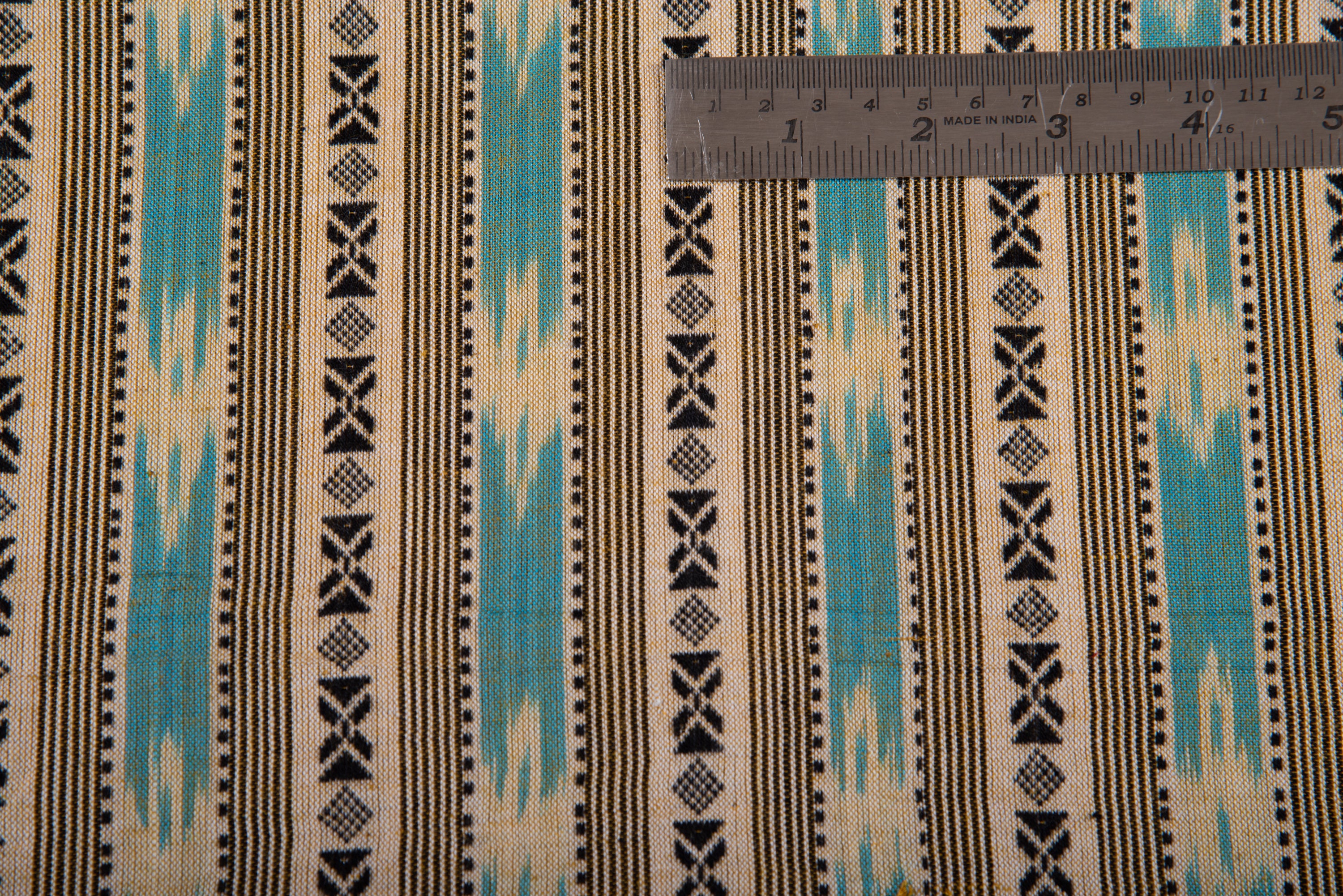 Blue & Black Ikat Fabric Hand loom Fabric Cotton Fabric | Etsy