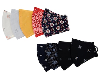 Printed Cotton Face Mask with Nose Wire: Reusable, Washable, Breathable