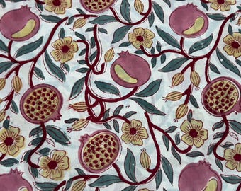 Indian Block Print Cotton Fabric: Bohemian Dressmaking, 44" Wide