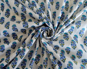 Floral Voile Cotton Fabric: Indian Print, Soft & Thin By The Yard