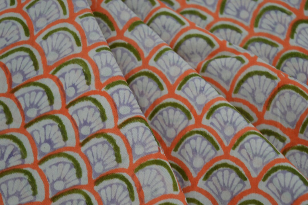 Da Iarde Mano Blocco Stampa Tessuto Indiano Cotone Jaipur - Foto 14