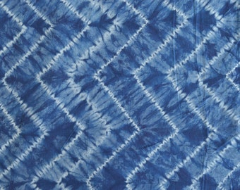 Indigo Shibori Cotton Fabric: Hand-Dyed Indian Fabric By The Yard