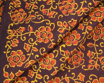 Ajrakh Cotton Fabric: Hand Block Print Indian Fabric by the Yard