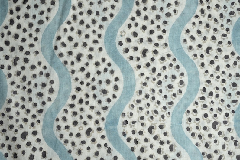 Abstract Block Print Cotton Fabric: Bohemian Clothing Fabric - Etsy