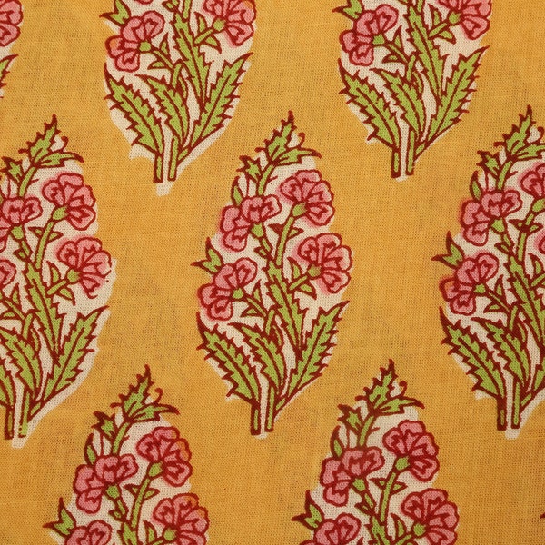 Mughal print Cotton dress Fabric by yard, Screen Print Fabric, India Fabric, Printed Cotton Fabric, Fabric by yard, Fabric of India