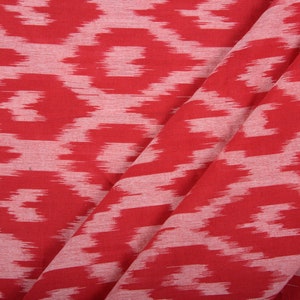 Fine 2/40 Handloom Ikat Fabric, Red Fabric, Fashion Fabric, Ikat Fabric ...