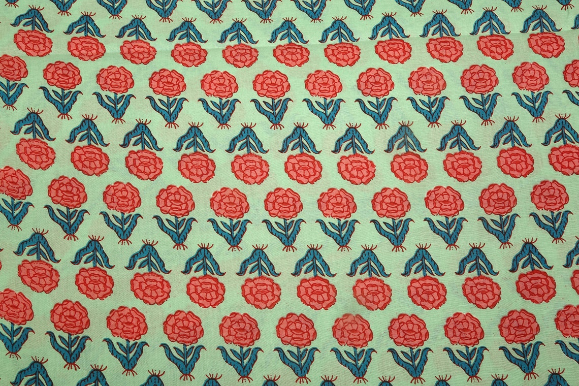 Cotton Fabric by Yard Screen Print Fabric India Fabric Etsy