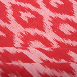 Fine 2/40 Handloom Ikat Fabric, Red Fabric, Fashion Fabric, Ikat Fabric ...