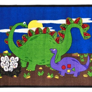 Dino Land Children&#39;s educational and play printed rug 4&#39; x 6&#39; #2002