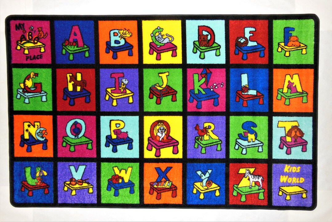 My ABC Place Children's Educational Rug 8' X 10' Item #1074 - Etsy