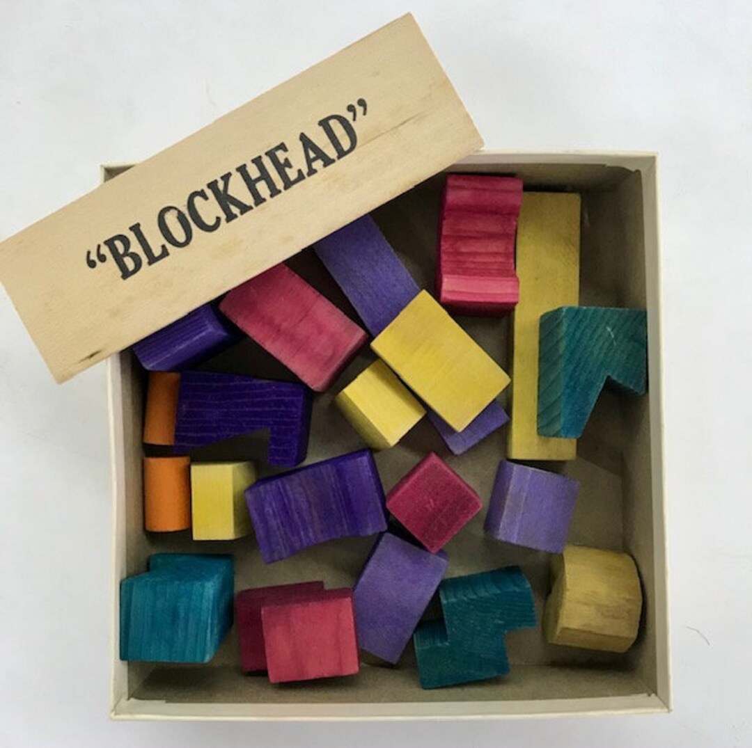 Blockhead Skill Game 1970's Etsy