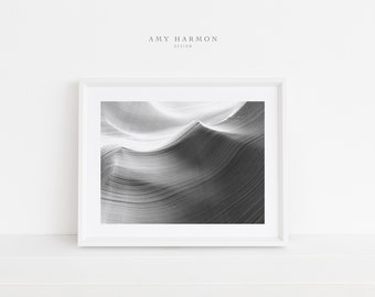 Antelope Canyon, Arizona, Black and White Print, Abstract, Modern, Digital File