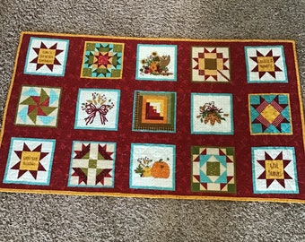 Fall autumn quilt or table runner