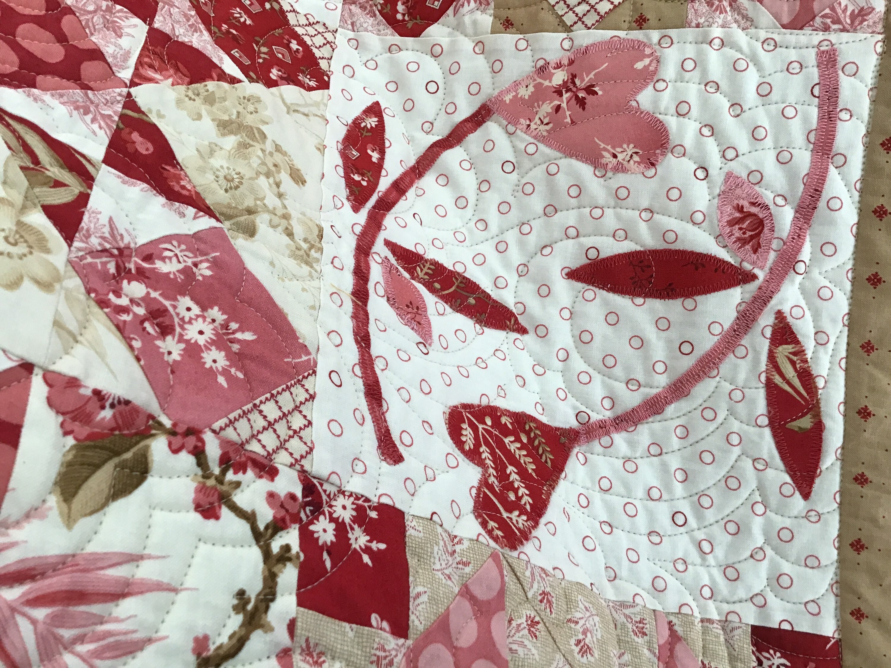 Red, White, and Pink Quilt Etsy