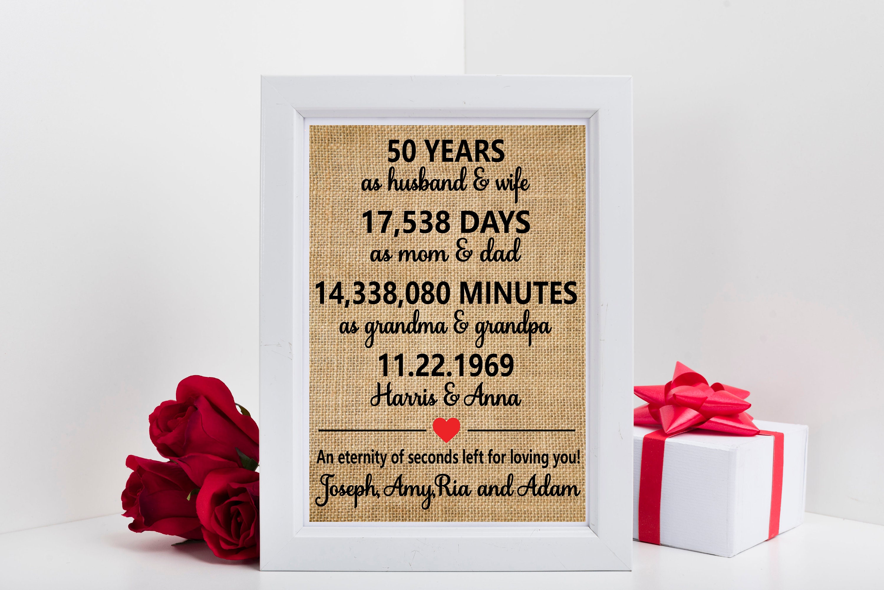 Personalize Gift for Grandparents 50th Anniversary Gift for Etsy