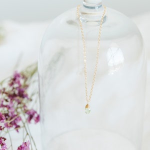 Peridot Necklace In 14K Gold Fill Or 925 Sterling Silver - Olive Green Necklace - Dainty Necklace - August Birthstone Necklace - Bridal Gift
