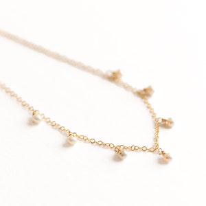 Dainty Freshwater Pearl Drop Necklace - June Birthstone Jewelry In Different Lengths And Materials