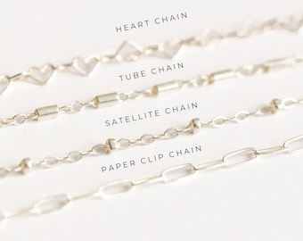 Sterling Silver Anklet • Layered Anklet • Gift for Her • Heart Chain • Paperclip Chain • Satellite Chain • Cable Chain • Delicate Anklet