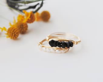Black Tourmaline Ring • Protection Ring • Black Tourmaline Jewelry • Dainty Tourmaline Ring • Women Tourmaline Jewelry