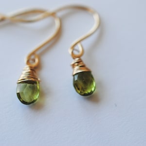 Peridot Earrings, Drop Earrings, Women Dangle Earrings, August Birthstone Jewelry, Non Tarnish Earrings, Wedding Green Earrings, Wife Gift