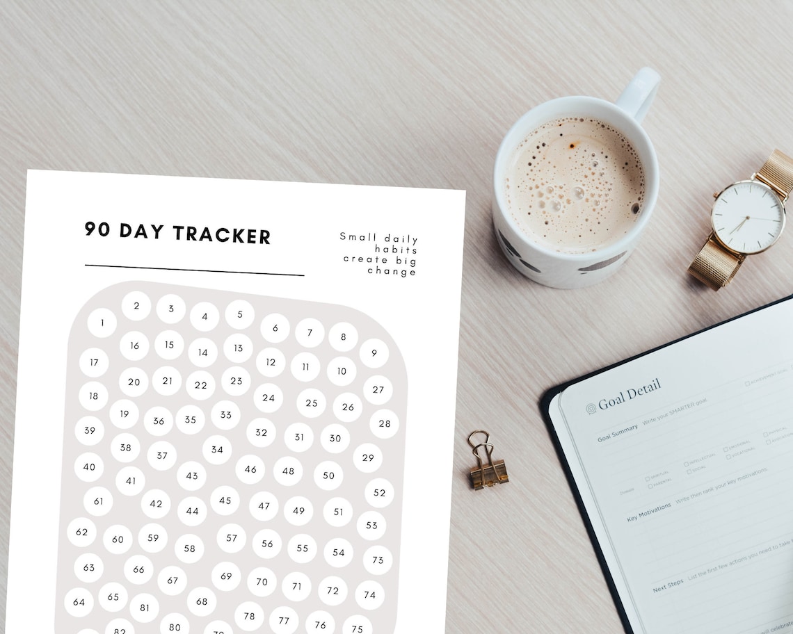 90-day-tracker-for-habit-tracking-challenge-download-for-goal-etsy