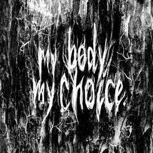 Tiny Sticker my body my choice feminist art