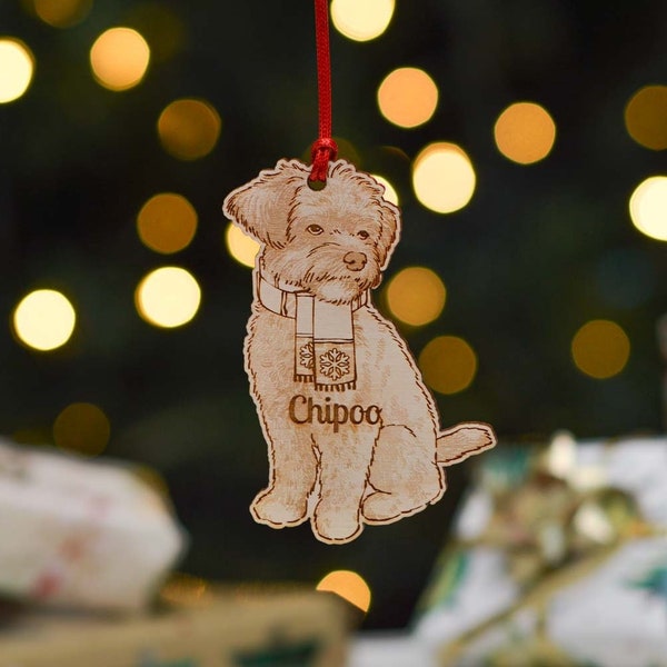 Personalised Chipoo Dog Decoration - Detailed