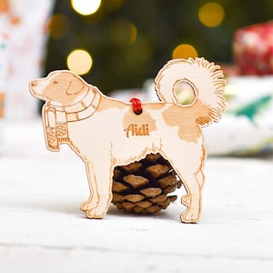 Personalised Aidi Dog Decoration - Detailed