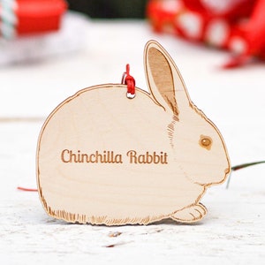 Personalised Chinchilla Rabbit Decoration
