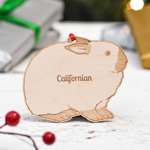 Personalised Californian Rabbit Decoration
