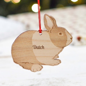Personalised Dutch Rabbit Decoration