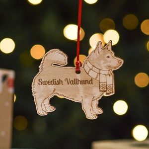 Spersonalizowana dekoracja szwedzkiego psa Vallhund - szczegółowa