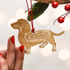 Personalised Dachshund Dog Decoration - Detailed