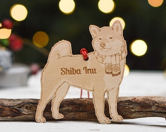 Personalised Shiba Inu Dog Decoration - Detailed