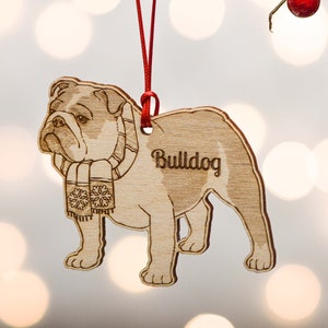 Personalised Bulldog Dog Decoration - Detailed