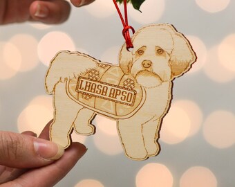 Personalised Lhasa Apso Short Hair Dog Decoration