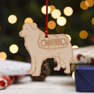 Decoração personalizada de cão pastor Maremma - detalhada